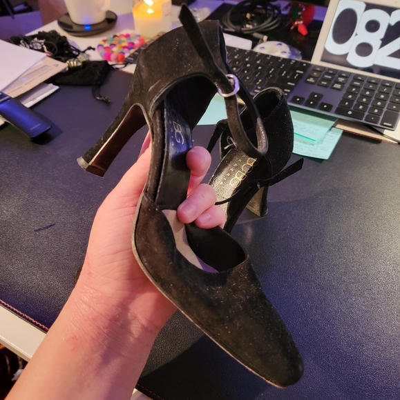 Rare 80s vintage BCBG Maxazria suede heel sandal made in Italy - Picture 2 of 5